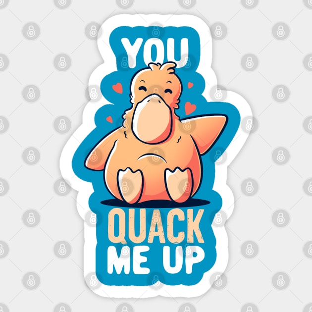 You Quack Me Up Funny Cute Duck Gift Sticker by eduely